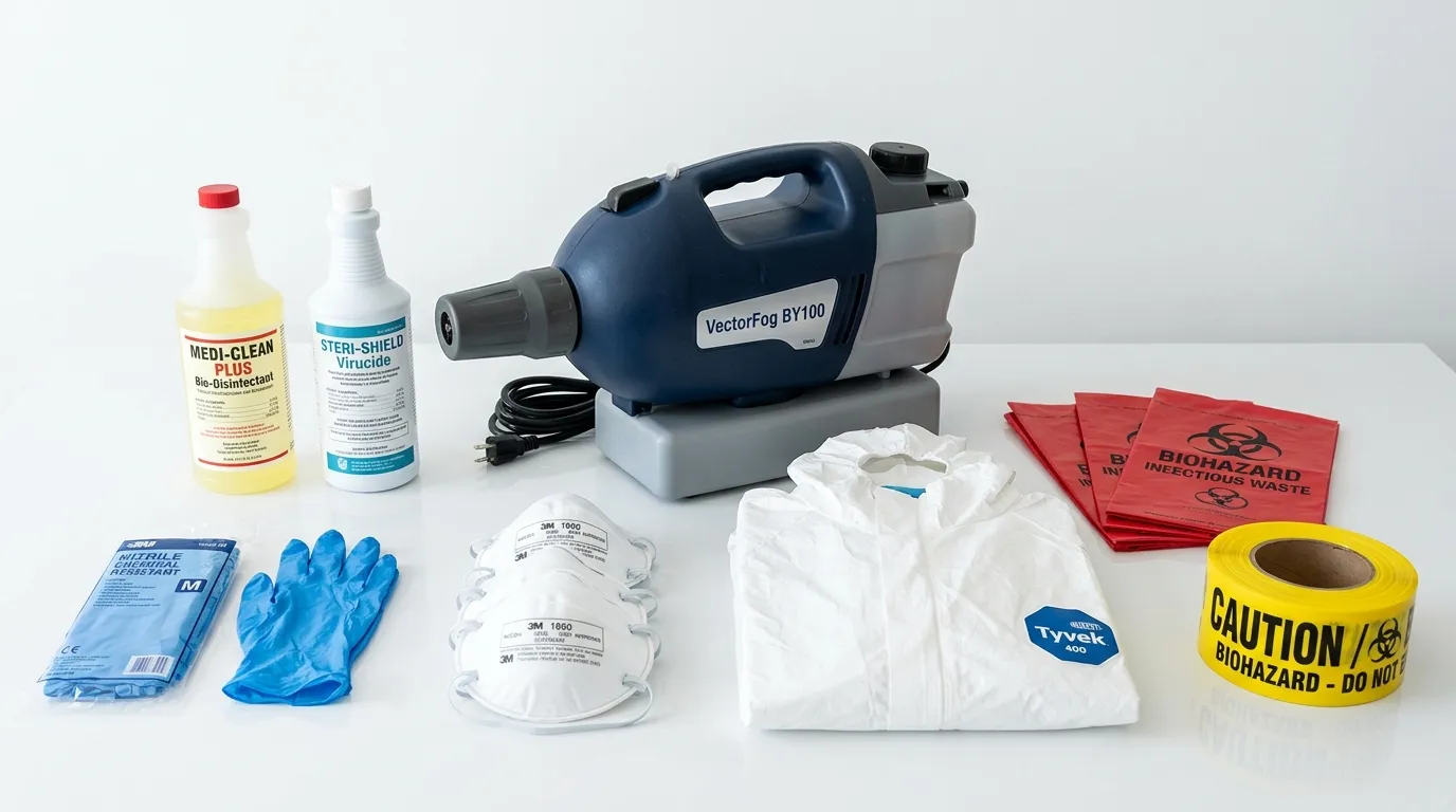 Professional biohazard remediation crew working in Waterford